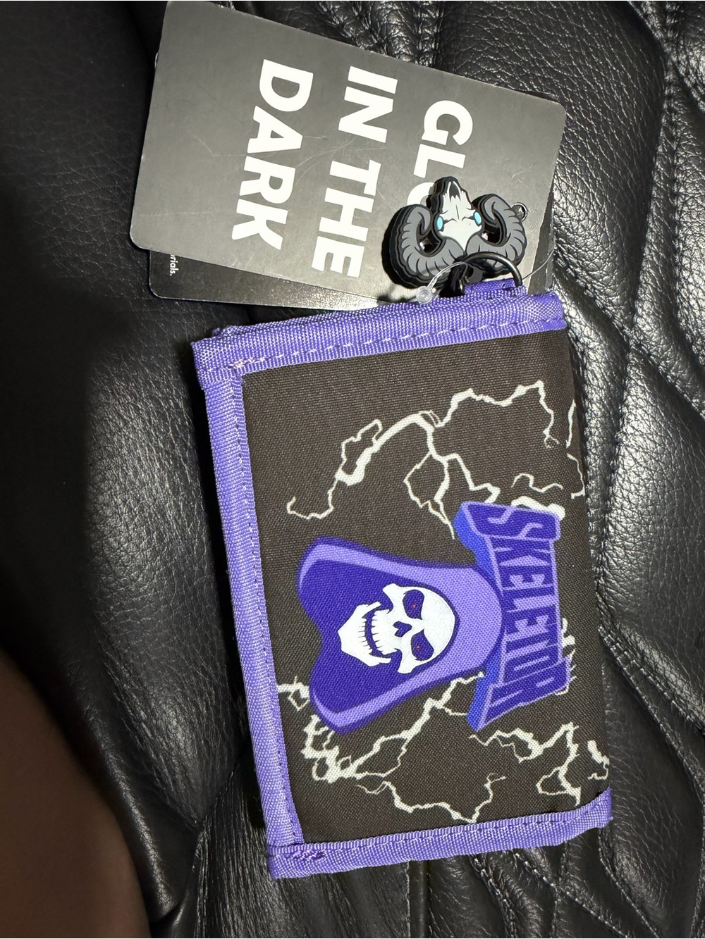 Masters Of The Universe Skeletor Flap Wallet Trifold Glow In The Dark He-man NWT